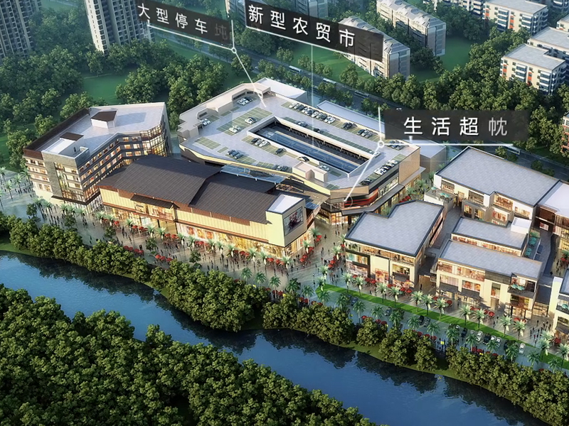 建筑动画制作，商业景观效果图_三亚商业综合体宣传片|维兴数字科技_建筑漫游视频_建筑鸟瞰建模渲染图