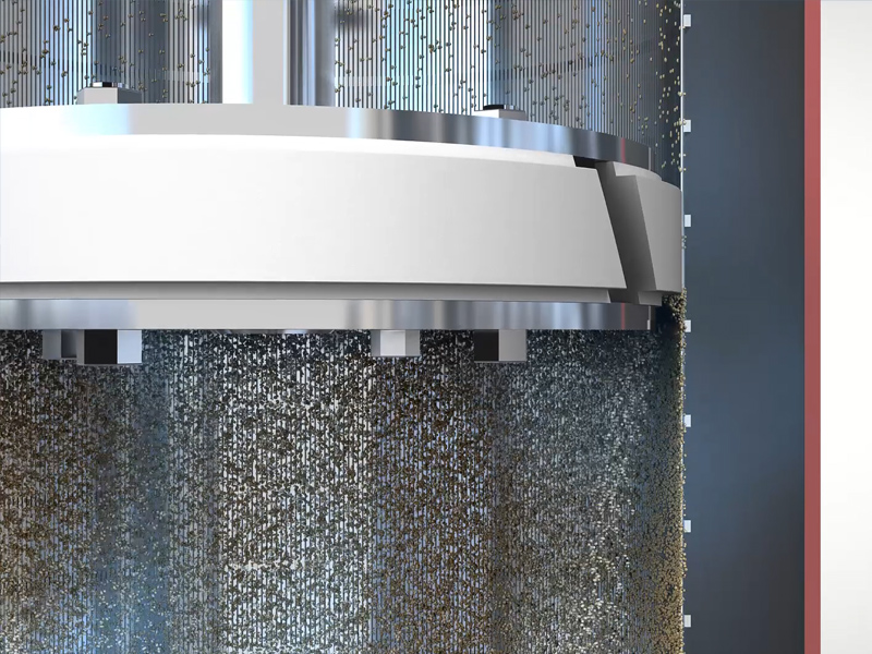 工业三维动画，工业产品仿真动画-刮刀清洗过滤原理动画_自动化过滤设备工业动画_机械动画