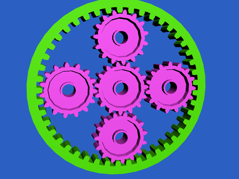 工业机械动画，机械建模，机械原理动画-齿轮动画系列课_维兴工业动漫_行星齿轮原理动画_三维机械动画制作公司