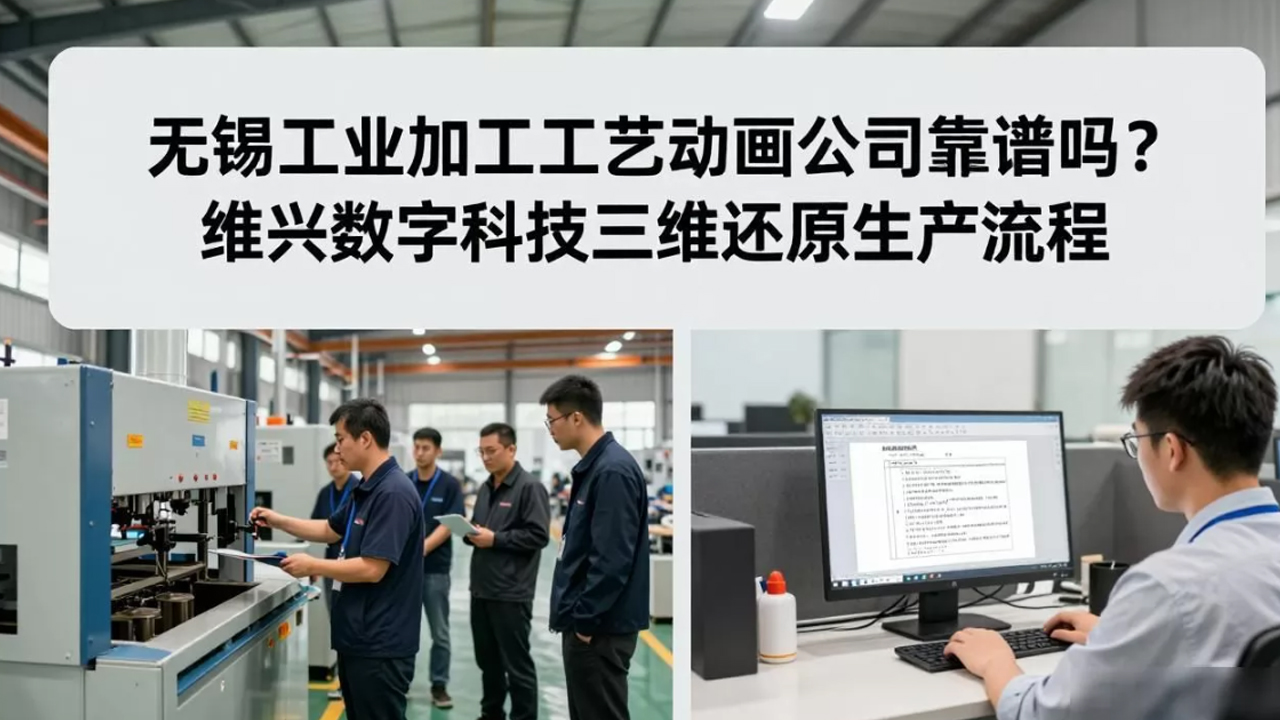 无锡工业加工工艺动画公司靠谱吗？维兴数字科技三维还原生产流程