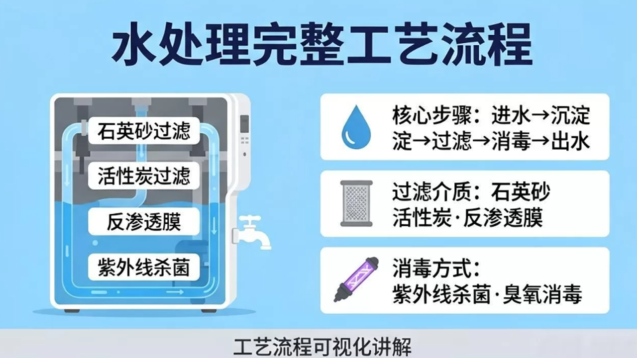 水处理设备过滤原理动画_完整工艺流程可视化讲解