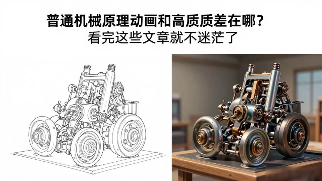 普通机械原理动画和高品质差在哪？看完这篇文章就不迷茫了
