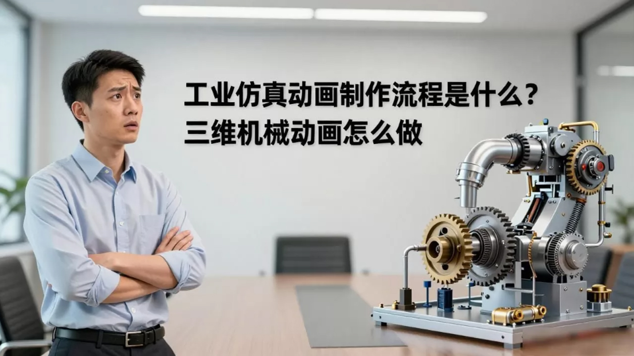 工业仿真动画制作流程是什么？三维机械动画怎么做